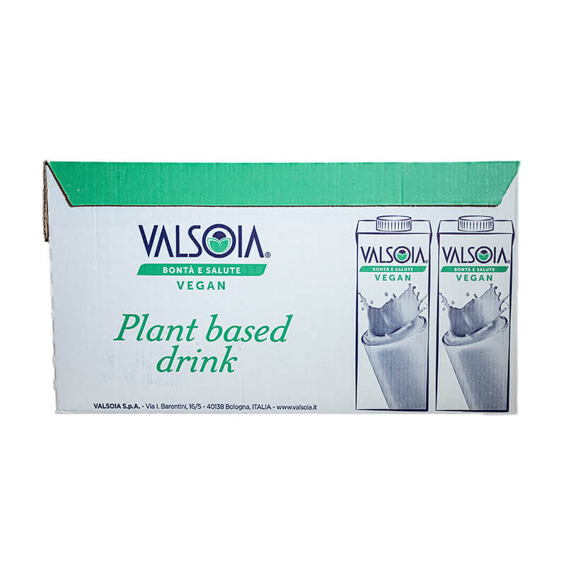 100% vegetable soy-based Valsoia drink with vitamins B2, B12, D2, vegan with delicate flavor, 1 l