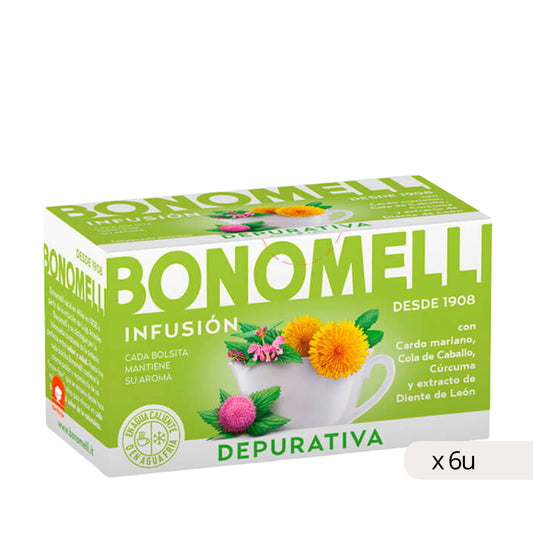 Bonomelli Infusión Depurativa 32g, caja 6 uds