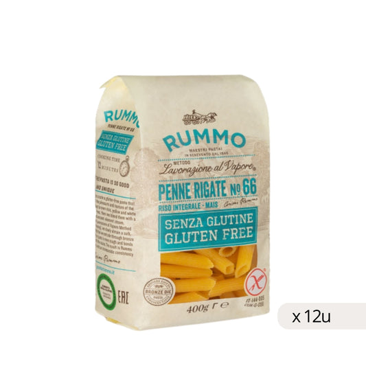 Penne Rigate sans gluten Rummo Nº66 400g pâtes courtes italiennes