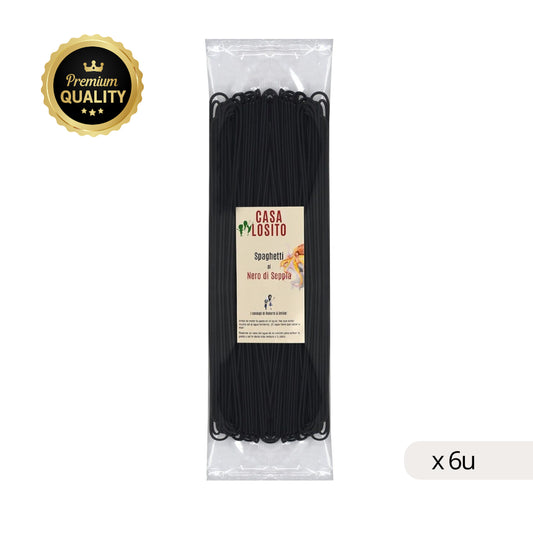 Spaghetti Tinta Calamar Casa Losito 250g, caja 6