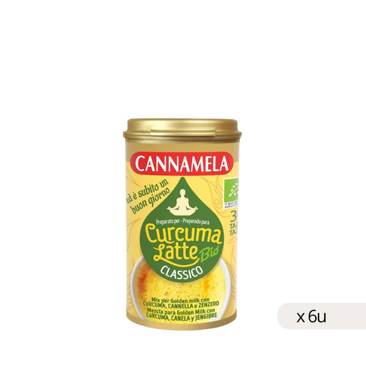 Cannamela Latte Cúrcuma Clásico BIO 60g, caja 6