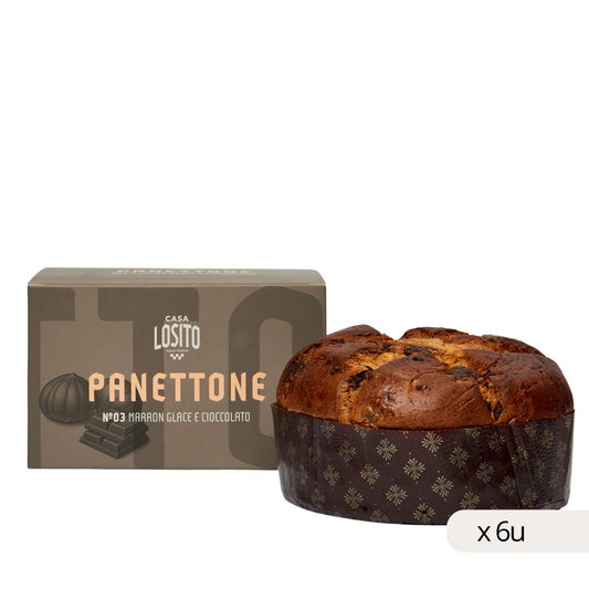 Panettone chocolat marron glacé Casa Losito 750g de Noël