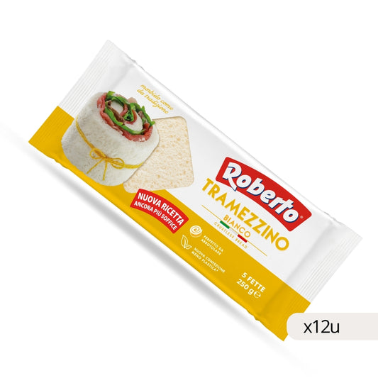 Roberto Pan Sándwich Tramezzino Blanco 250g, caja 12