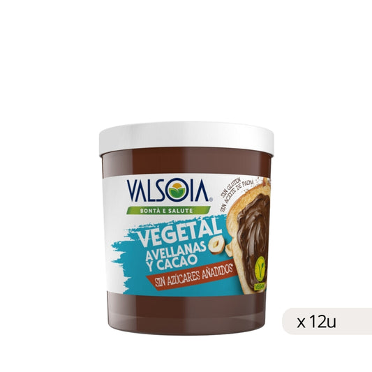 Crema avellana cacao Valsoia 200g 100% vegetal con avena