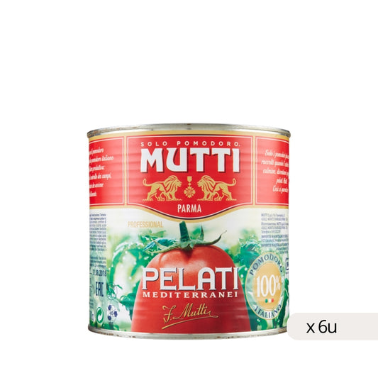 Tomate Pelado Mutti Hostelería 2.5kg, caja 6
