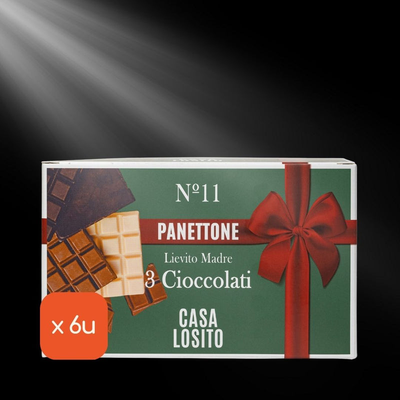 Panettone 3 chocolates, 750g