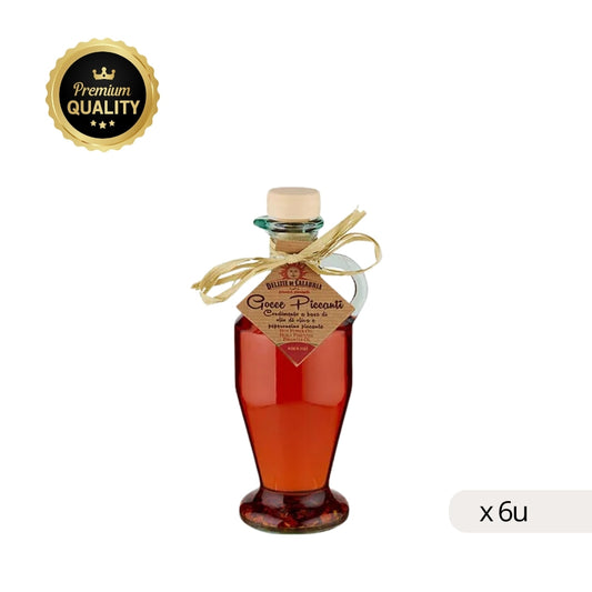 Aceite Gocce Piccanti Calabria 250ml, caja 6 uds