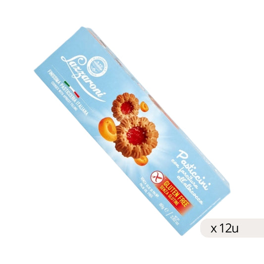 Pasticcini Albicocca SG Lazzaroni 80g, caja 12