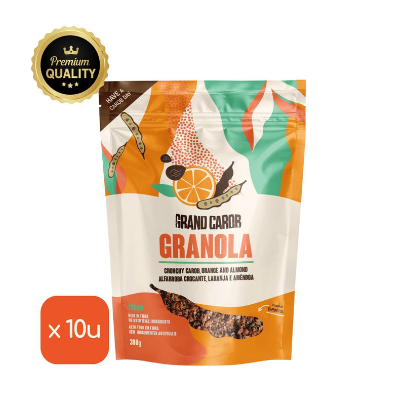 Gluten-free Carob Orange and Almond Granola, 300g