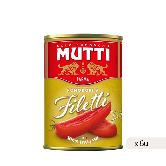Pomodori a Filetti Mutti 400g, confezione da 6 pezzi