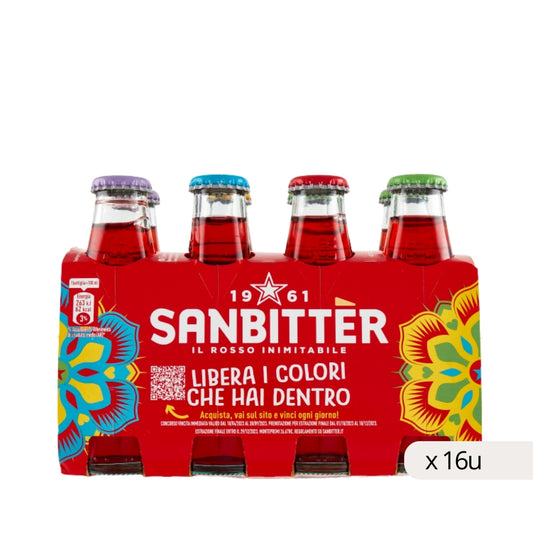 Sanbitter Rosso 100ml, confezione da 16 pezzi