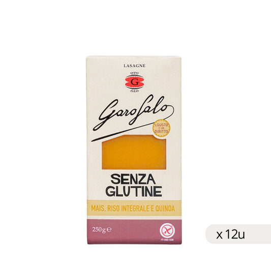 Láminas lasaña sin gluten Garofalo 250g pasta italiana IGP
