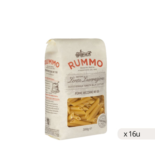 Penne Mezzane Nº58 Rummo 500g, boîte de 16 unités