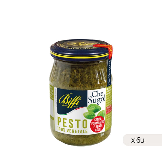 Pesto Vegetale Senza Formaggio Biffi 190g, confezione da 6 pezzi
