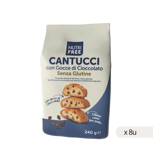 Cantucci Pepitas Chocolate SG Nutrifree 240g, caja 8