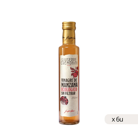 Vinagre Manzana BIO Cremonini 250ml, caja 6 uds