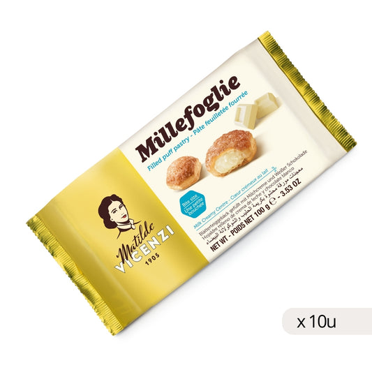 Bocconcini Milhojas Crème Vicenzi 100g, boîte de 10