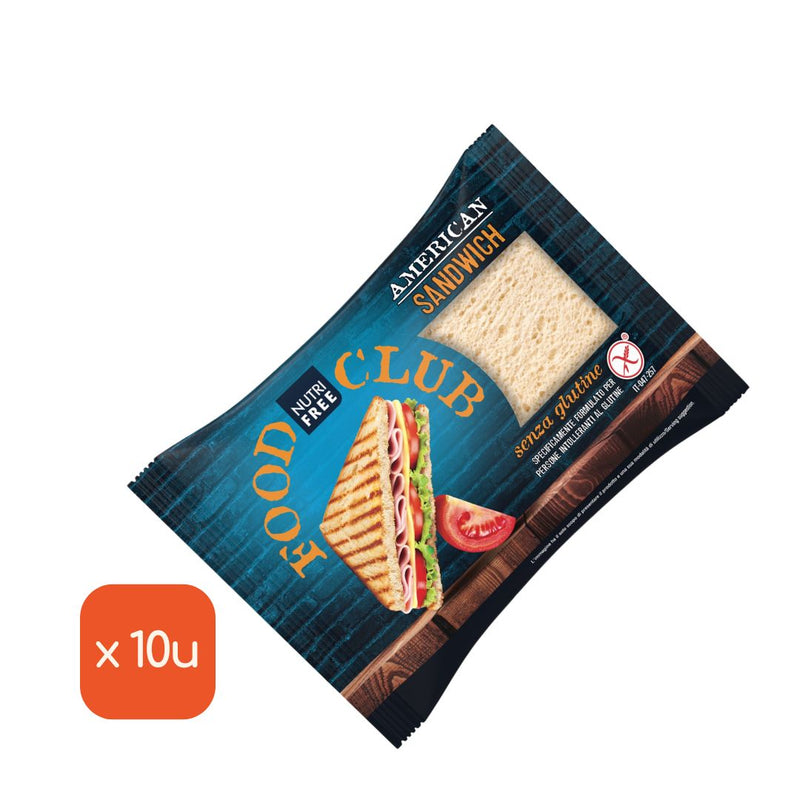 Pão American Sandwich sem glúten, sem lactose, Nutrifree, 240 gr, 10 unidades por caixa