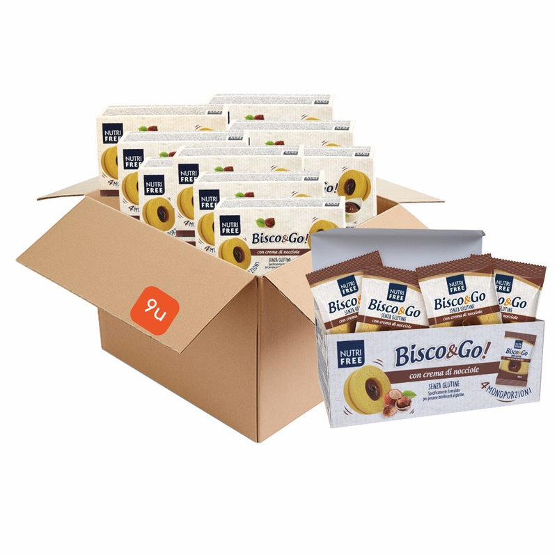 Snack Bisco&amp;Go SEM Glúten com Creme de Avelã, 160g