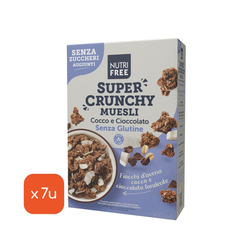 Muesli Súper Crujiente  SIN Gluten con Coco y Chocolate, 300g