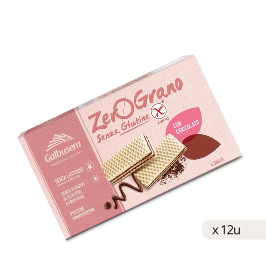 Gaufrette Choco Sans Gluten Galbusera 180g, boîte de 12