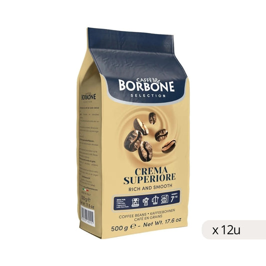 Café Granos Crema Superiore Borbone 500g, caja 12
