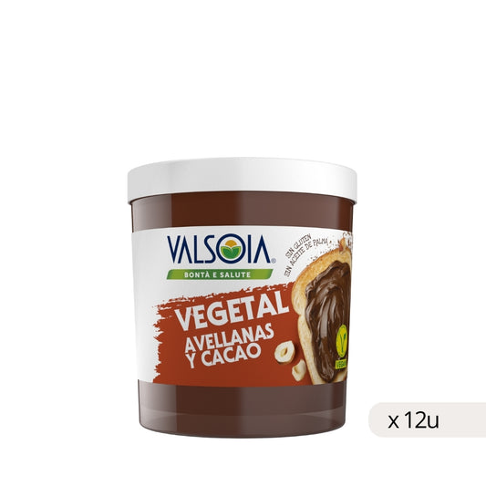 Crema Avellanas Cacao Valsoia 200g, caja 12 uds