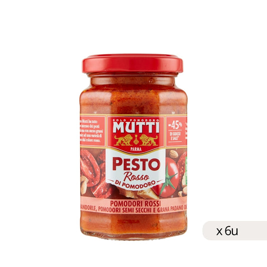 Pesto Rosso Pomodoro DOP Mutti 180g, confezione da 6 pezzi