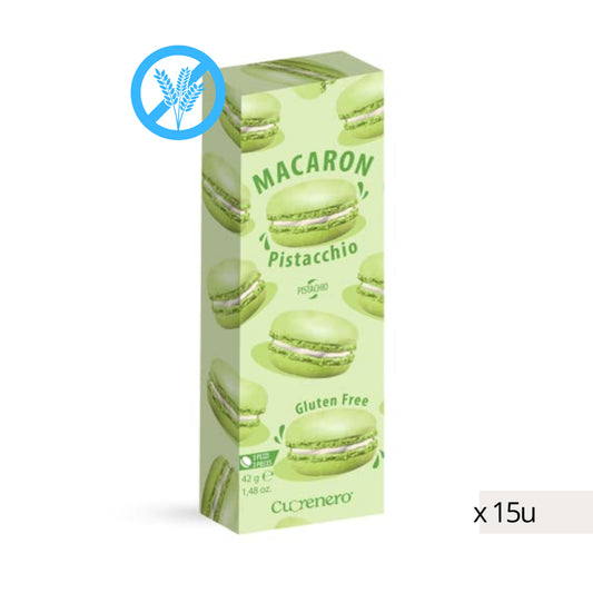 Macaron Pistacho Sin Gluten Cuorenero 42g, 15 uds