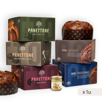 Mix 5 Flavors Panettone Losito + Pistachio Cream 45%