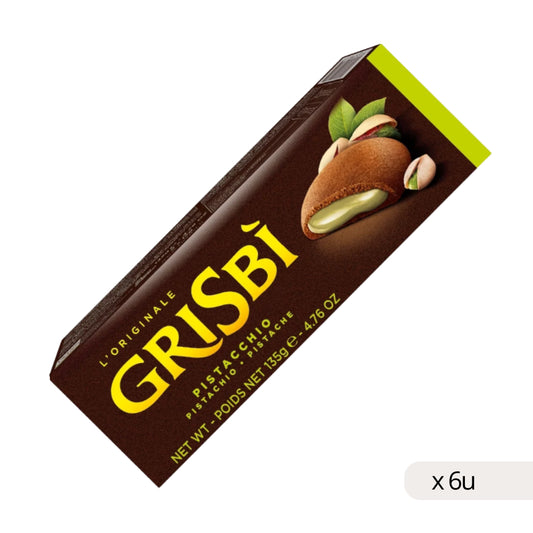 Grisbí Pistache Matilde Vicenzi 135g, boîte de 6 unités