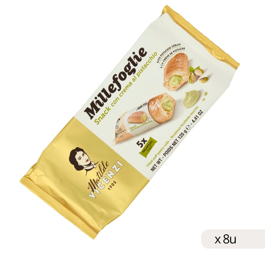 Millefoglie Pistacho Matilde Vicenzi 125g, caja 8