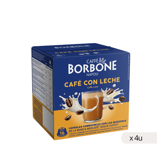 Cápsulas Café Leche DG Borbone 160g, caja 4