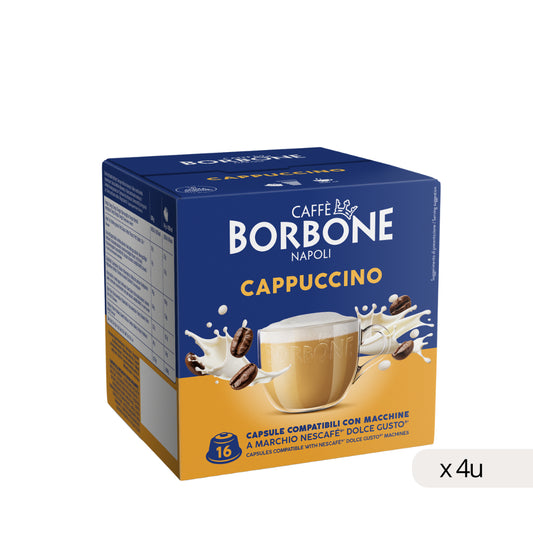 Cápsulas Capuccino DG Borbone 224g, caja 4 uds