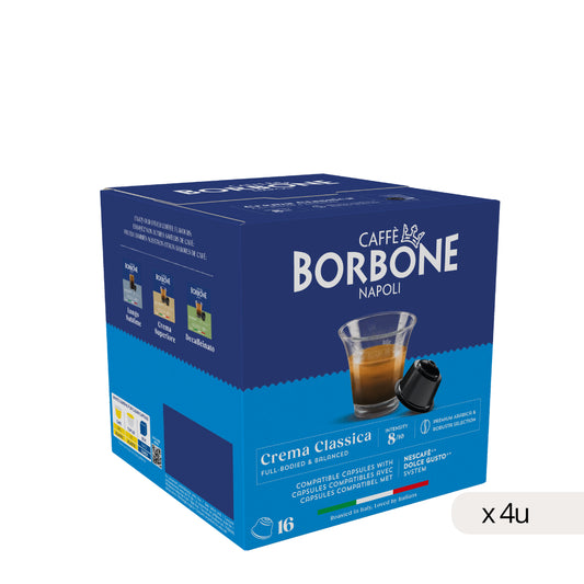 Cápsulas Crema Clásica DG Borbone 112g, caja 4