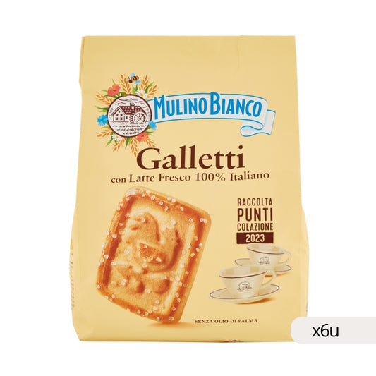 Galletti Leche Fresca Mulino Bianco 350g, boîte de 6