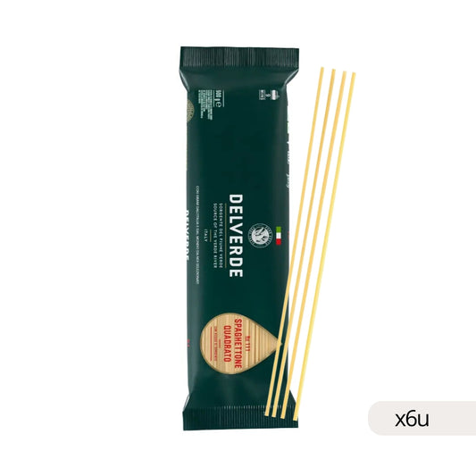Spaghettone Quadrato Delverde 500g, caja 6 uds