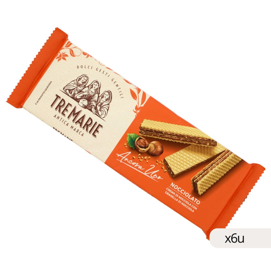 Wafer Crema Avellana Tre Marie 140g, caja 6 uds