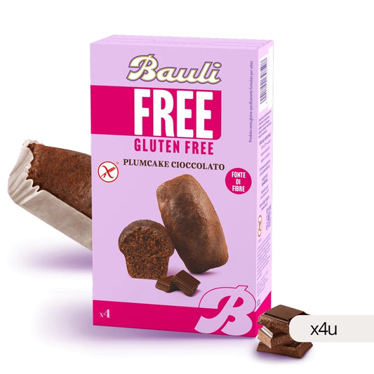 Plumcake sans gluten chocolat Bauli 132g, boîte de 4
