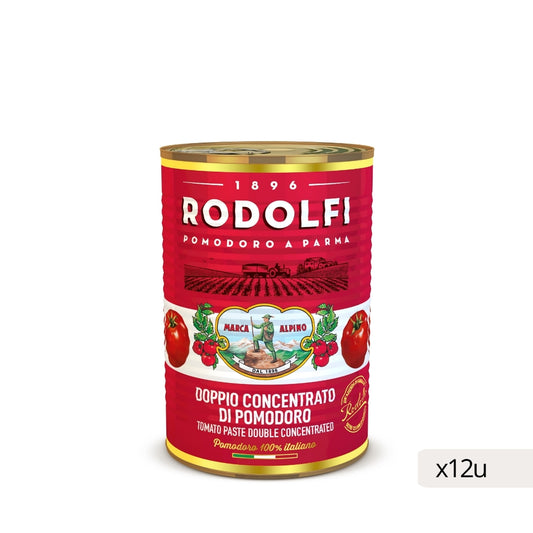 Doble Concentrado Tomate Rodolfi 410g, caja 12