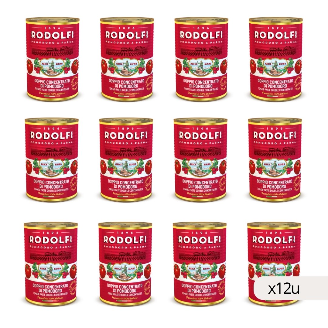 Doppio Concentrato di Pomodoro Rodolfi 410g, confezione da 12 (vista 2)