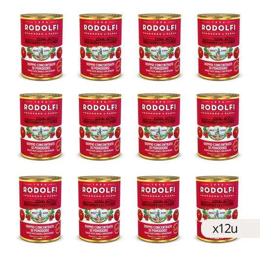 Doppio Concentrato di Pomodoro Rodolfi 410g, confezione da 12 (vista 2)