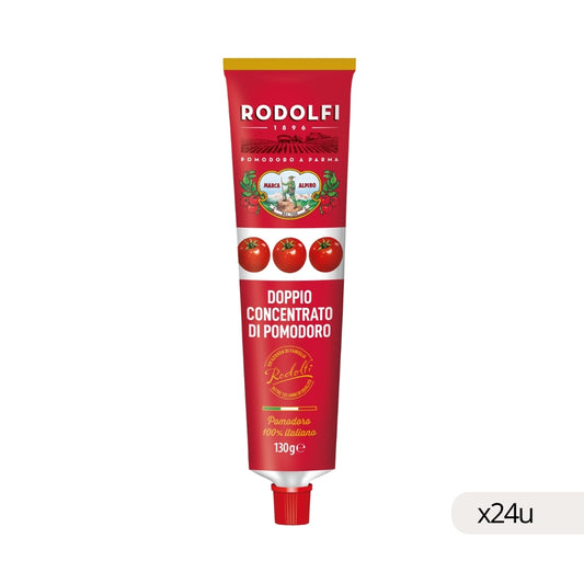 Pasta Tomate Concentrado Rodolfi 130g, caja 24