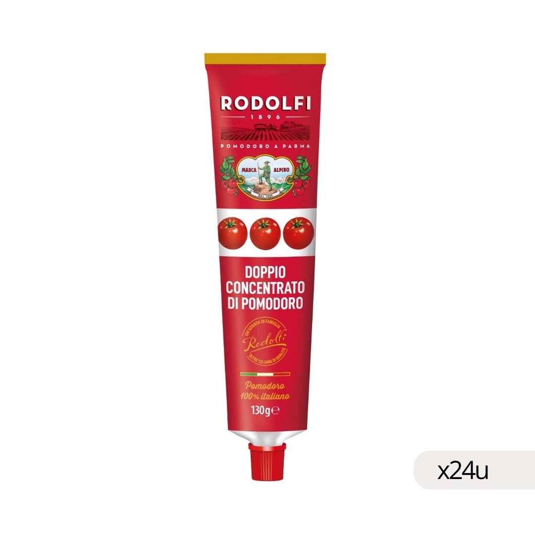 Pasta di Pomodoro Concentrato Rodolfi 130g, confezione da 24