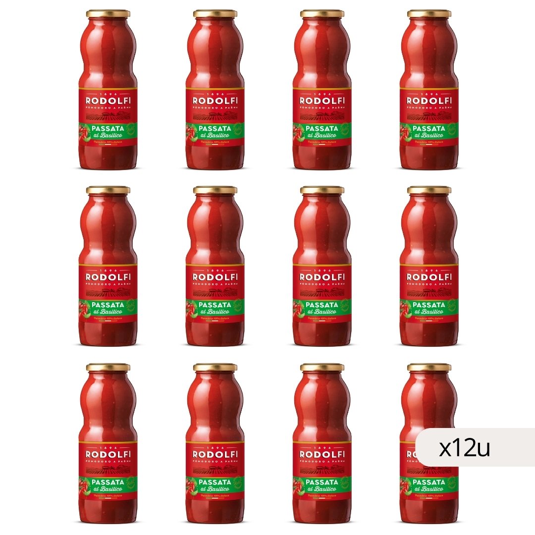 Puré di Pomodoro con Basilico Rodolfi 690g, confezione da 12 (vista 2)