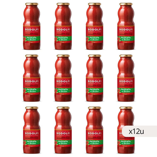 Puré di Pomodoro con Basilico Rodolfi 690g, confezione da 12 (vista 2)