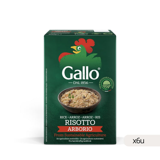 Arroz Arborio Risotto Riso Gallo 500g, caja 6