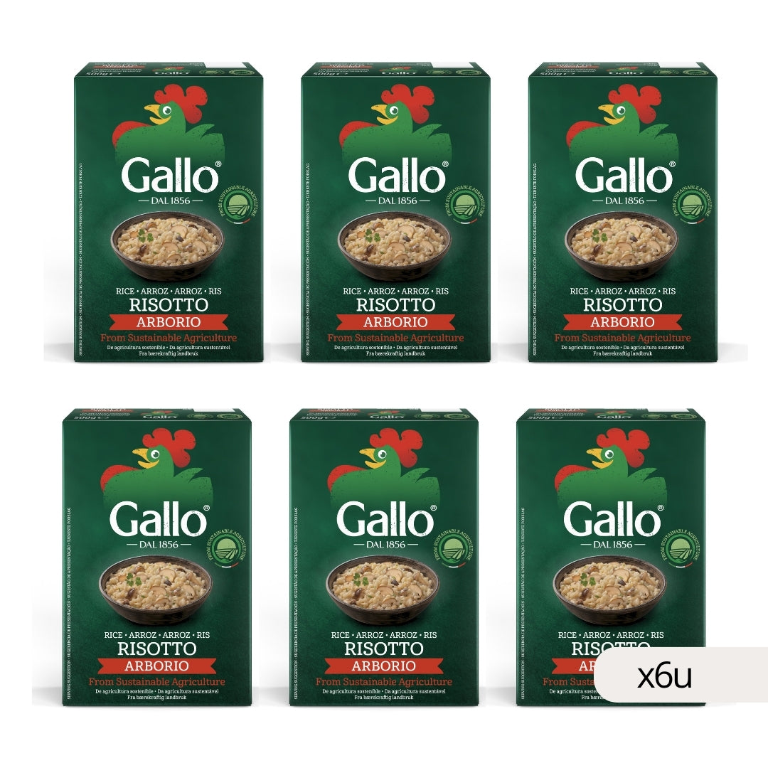 Arroz Arborio Risotto Riso Gallo 500g, confezione da 6 (vista 2)