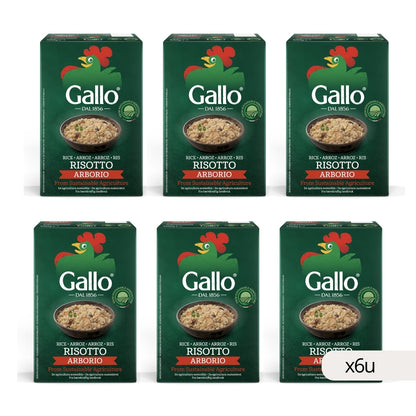 Arroz Arborio Risotto Riso Gallo 500g, confezione da 6 (vista 2)