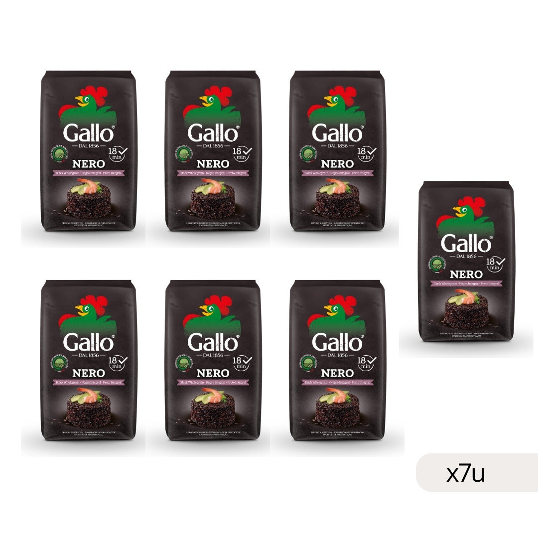 Arroz Negro Integrale Riso Gallo 500g, confezione da 7 pezzi (vista 2)